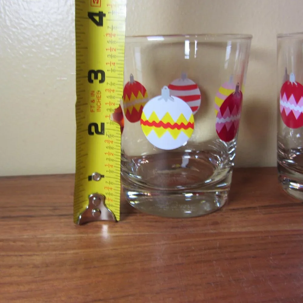10 oz Ikea France Godis Vinter glasses ornaments pair of 2 (W4362)